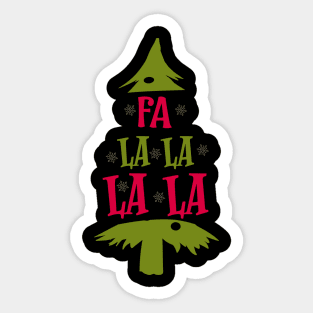 Merry Christmas Fa la la la la Sticker